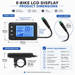 Letturn GD01 closeup of screen displaying speed and battery for instant information