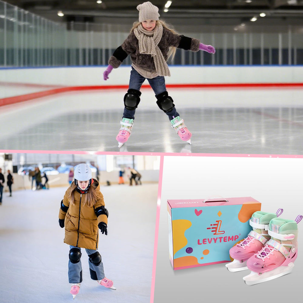 LEVYTEMP child wearing skates on ice demonstrating stability