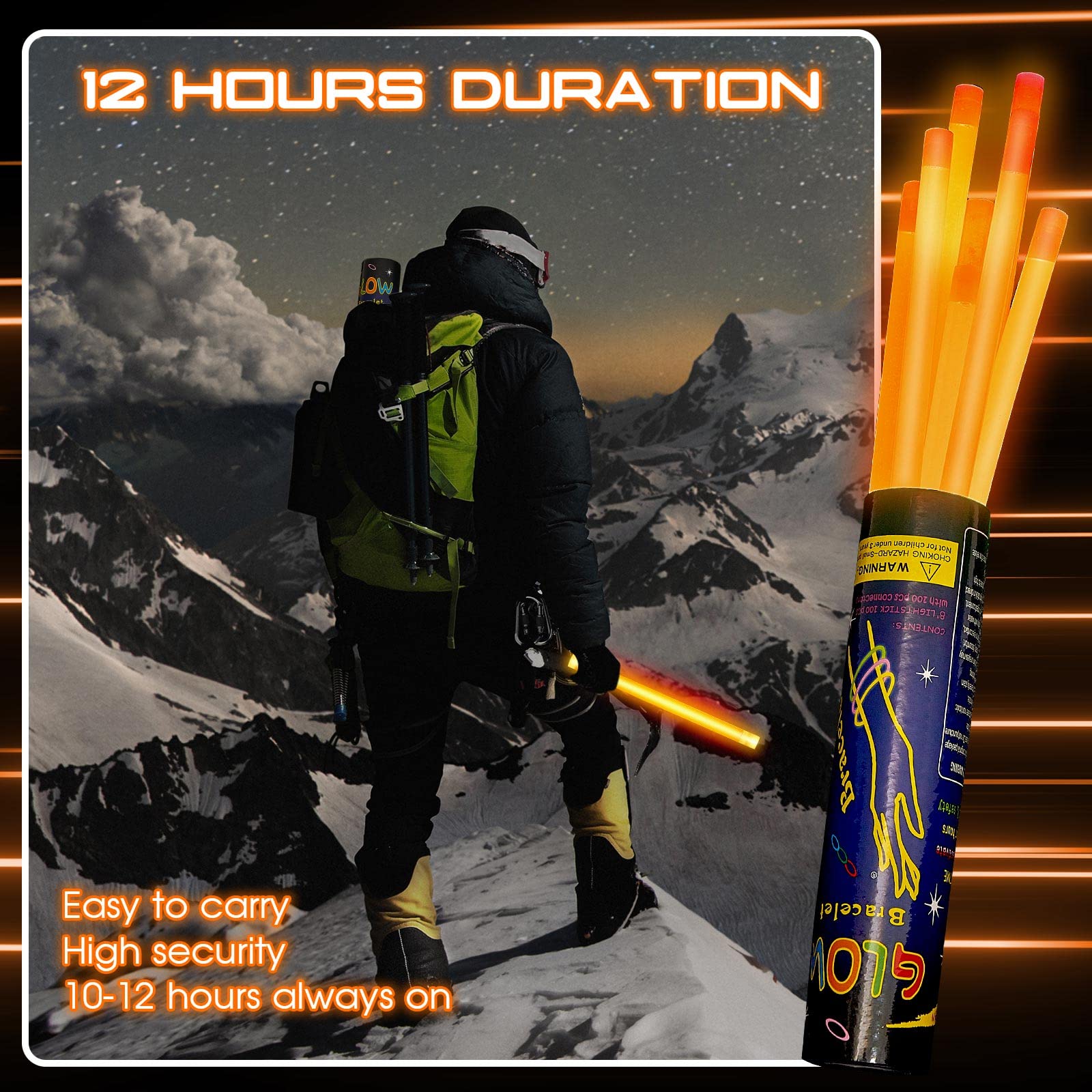 Lewtemi glow sticks used at night party providing vivid decorative illumination