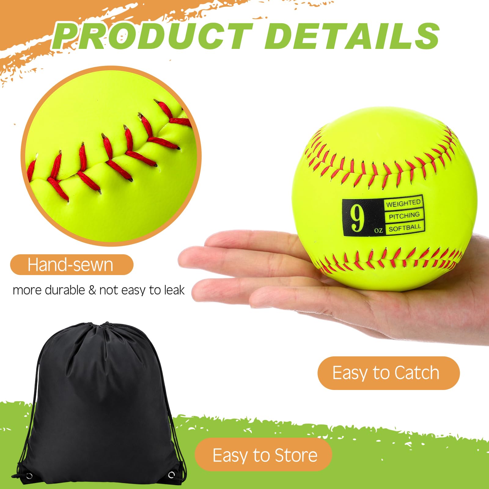 Lewtemi drawstring bag with balls inside highlighting easy transport and organized storage