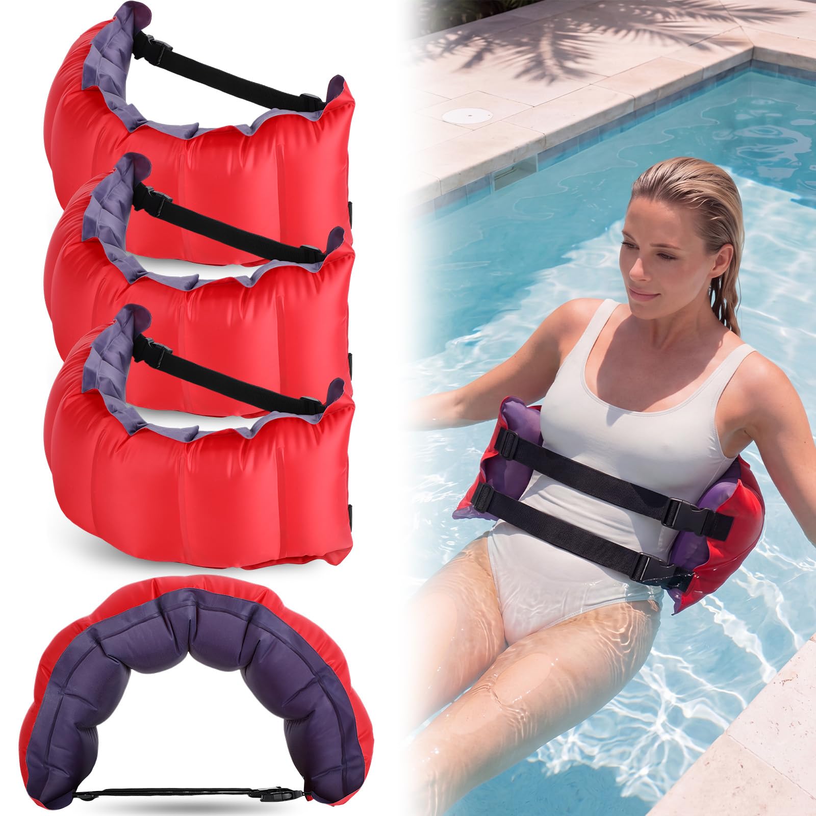 Lewtemi front view of four belts showing colors and compact pack benefit