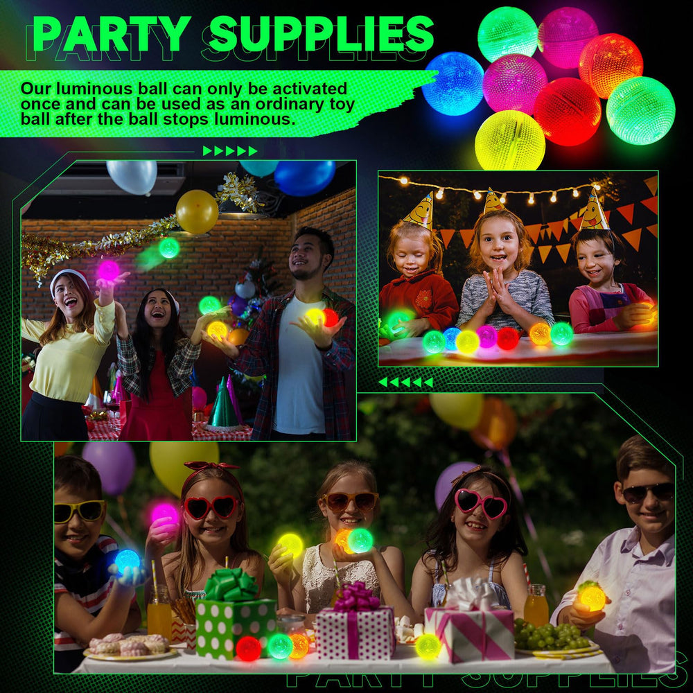 Lewtemi glowing balls at Halloween party creating lively night ambiance
