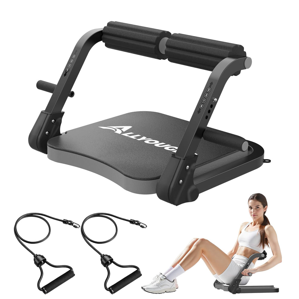 Leyeve ab machine front view showing stable frame and ergonomic design for safe workouts
