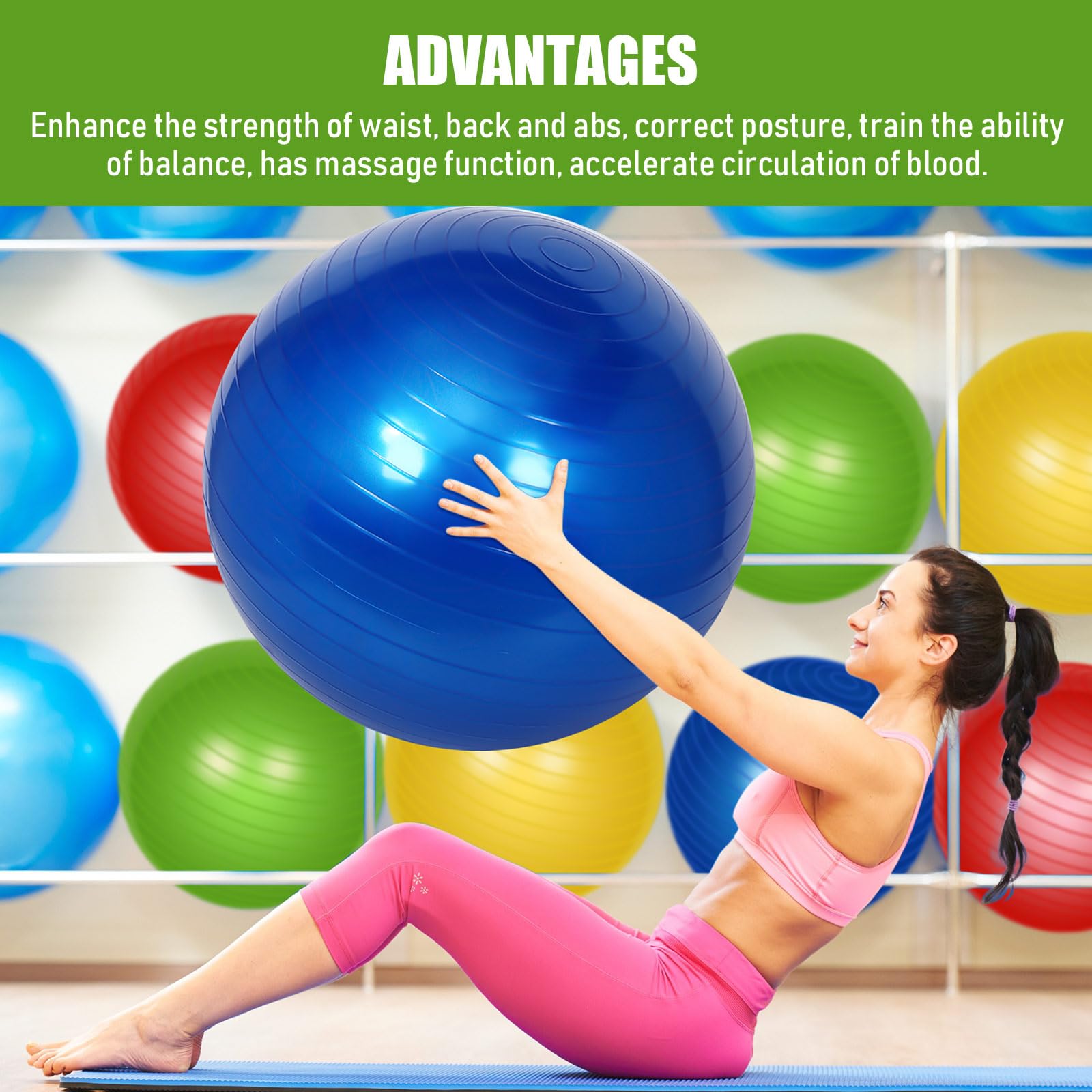 Leyndo ball in use during a yoga pose improving core stability