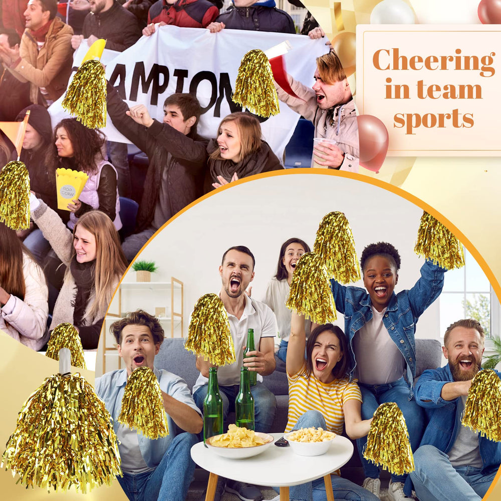 Leyndo boxed bulk package of 150 gold pom poms for easy team supply