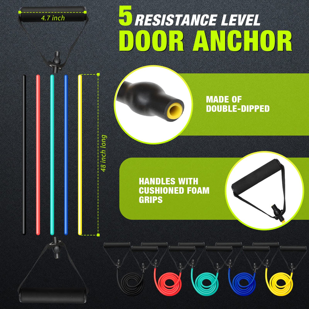 Leyndo door anchor attached to frame enabling varied exercise angles