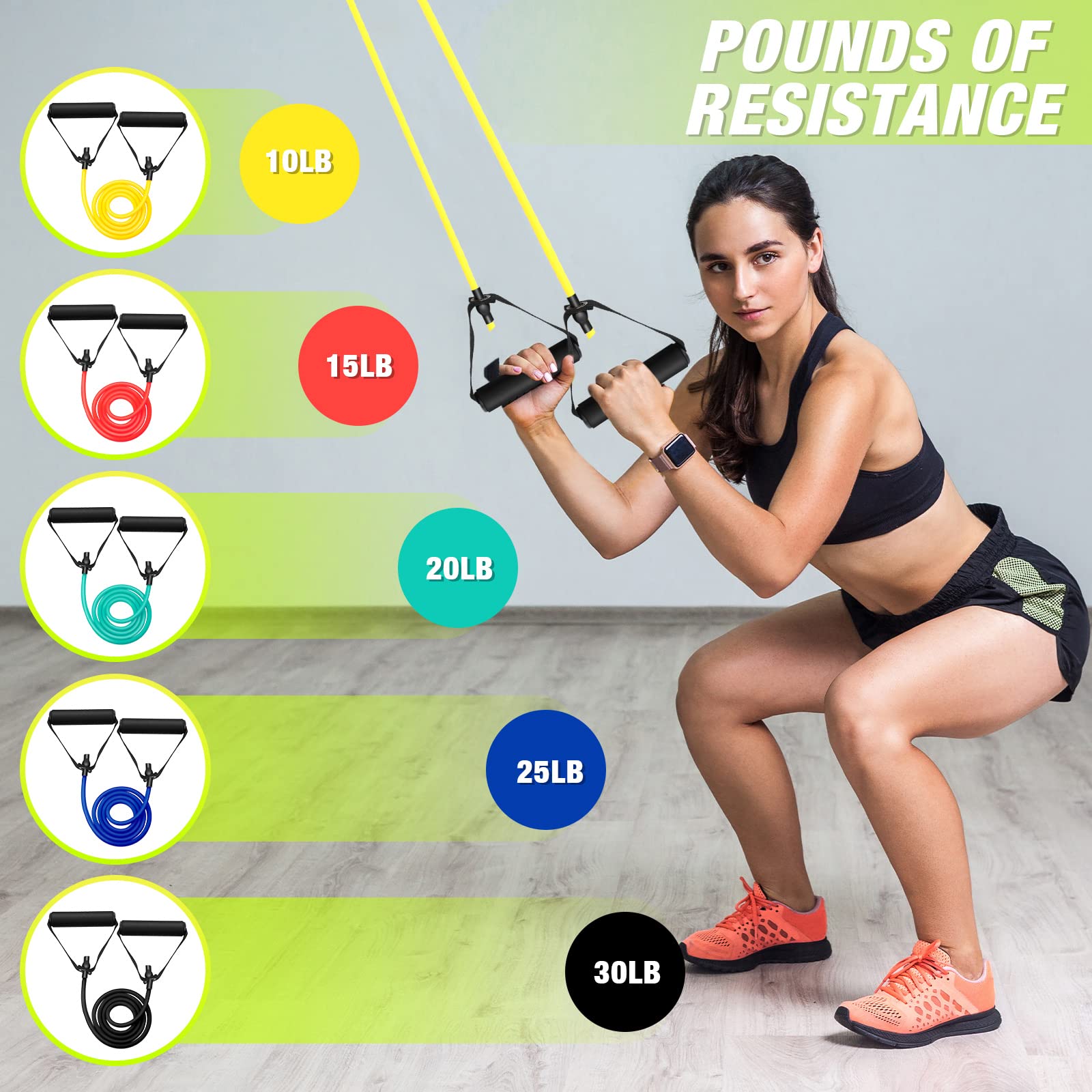 Leyndo full set in living room demonstrating compact home workout use