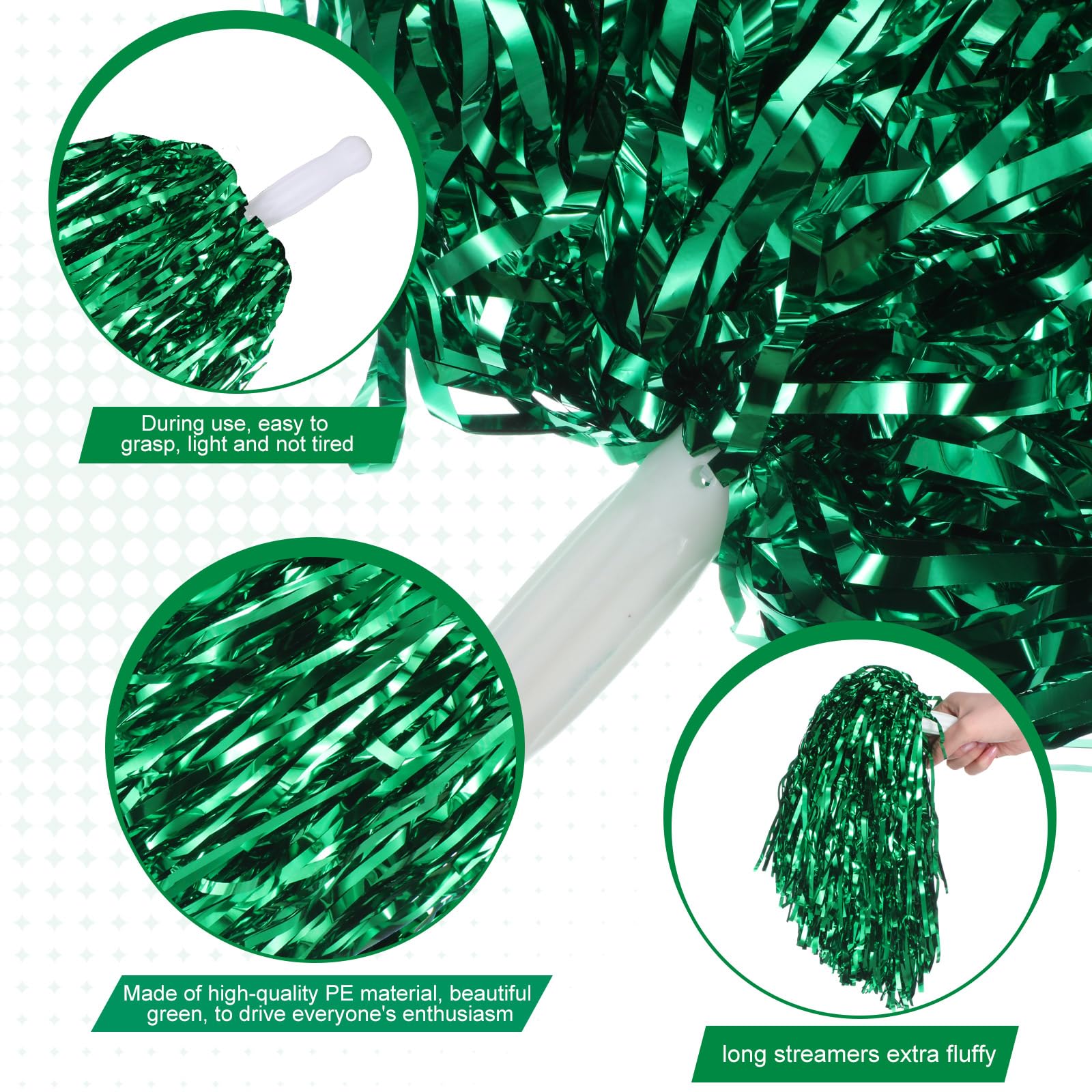 Leyndo complete kit laid out with 12 foam fingers and 12 pom poms for easy distribution