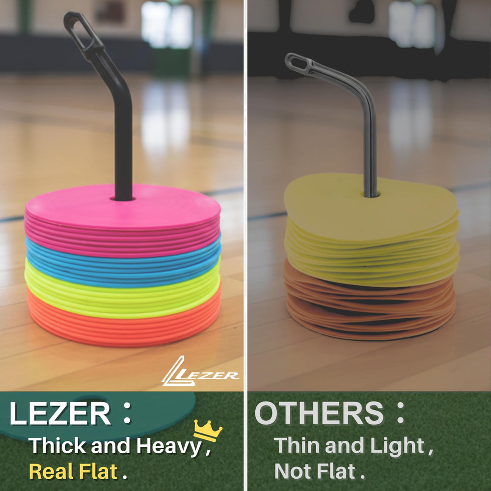 LEZER handmade carry bag with cones inside showing easy transport and compact storage