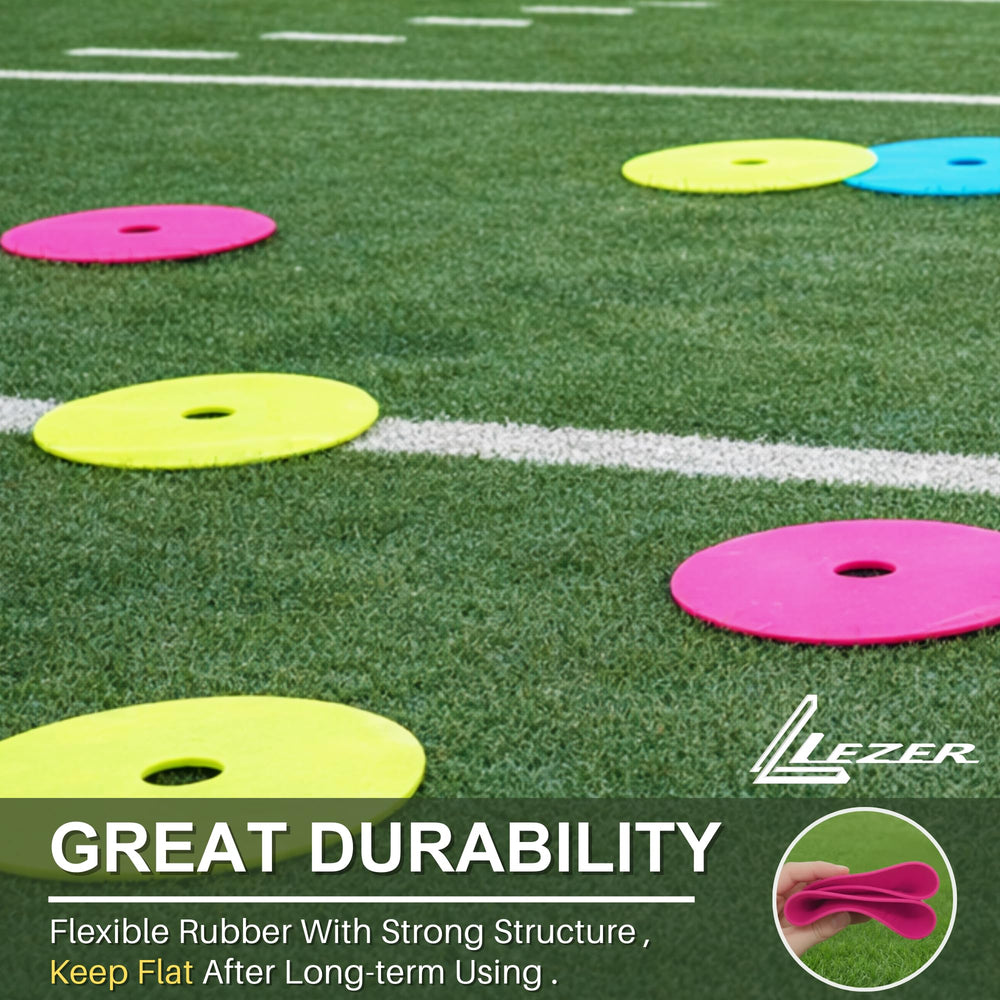 LEZER top view showing four bright cone colors for high visibility and organization