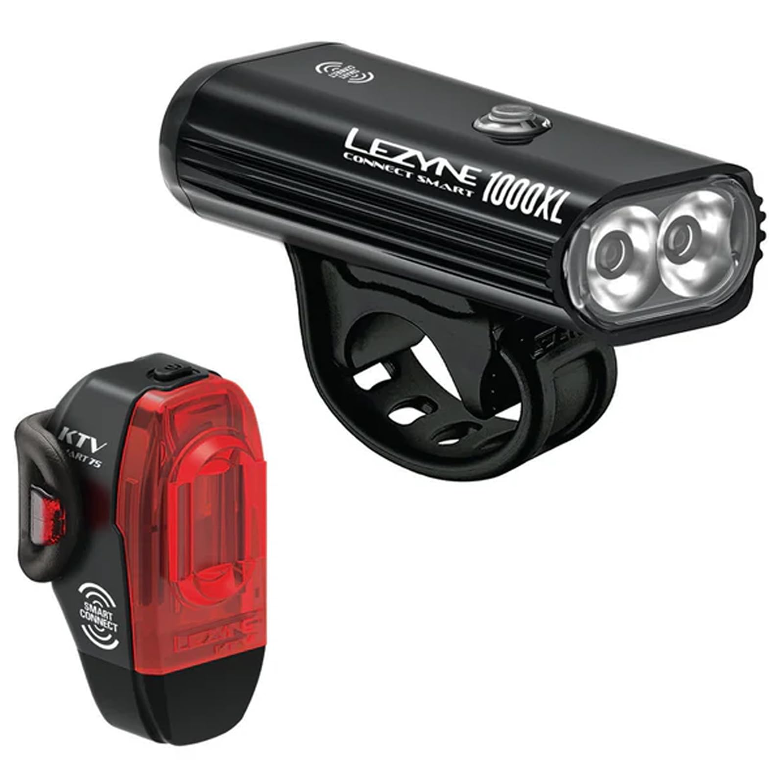 LEZYNE front light frontal view showing bright beam and secure mount