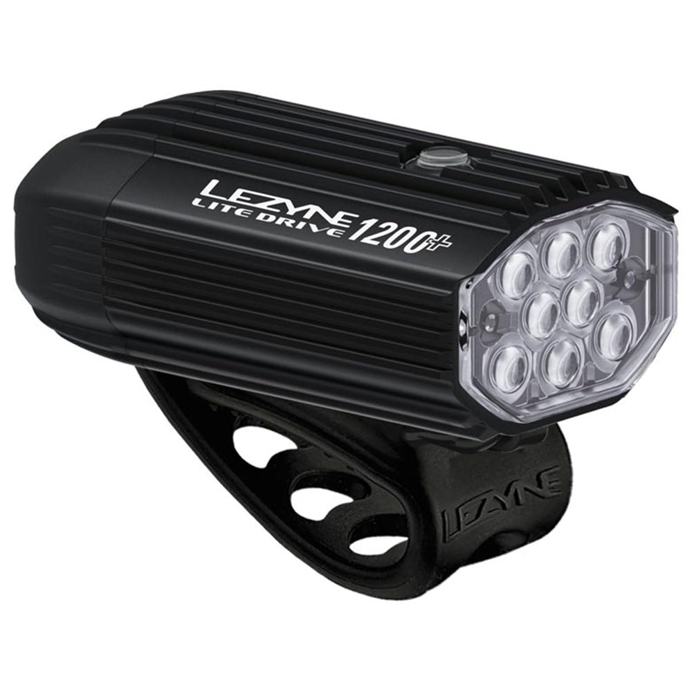 LEZYNE front view of light showing lens and compact benefit of bright output