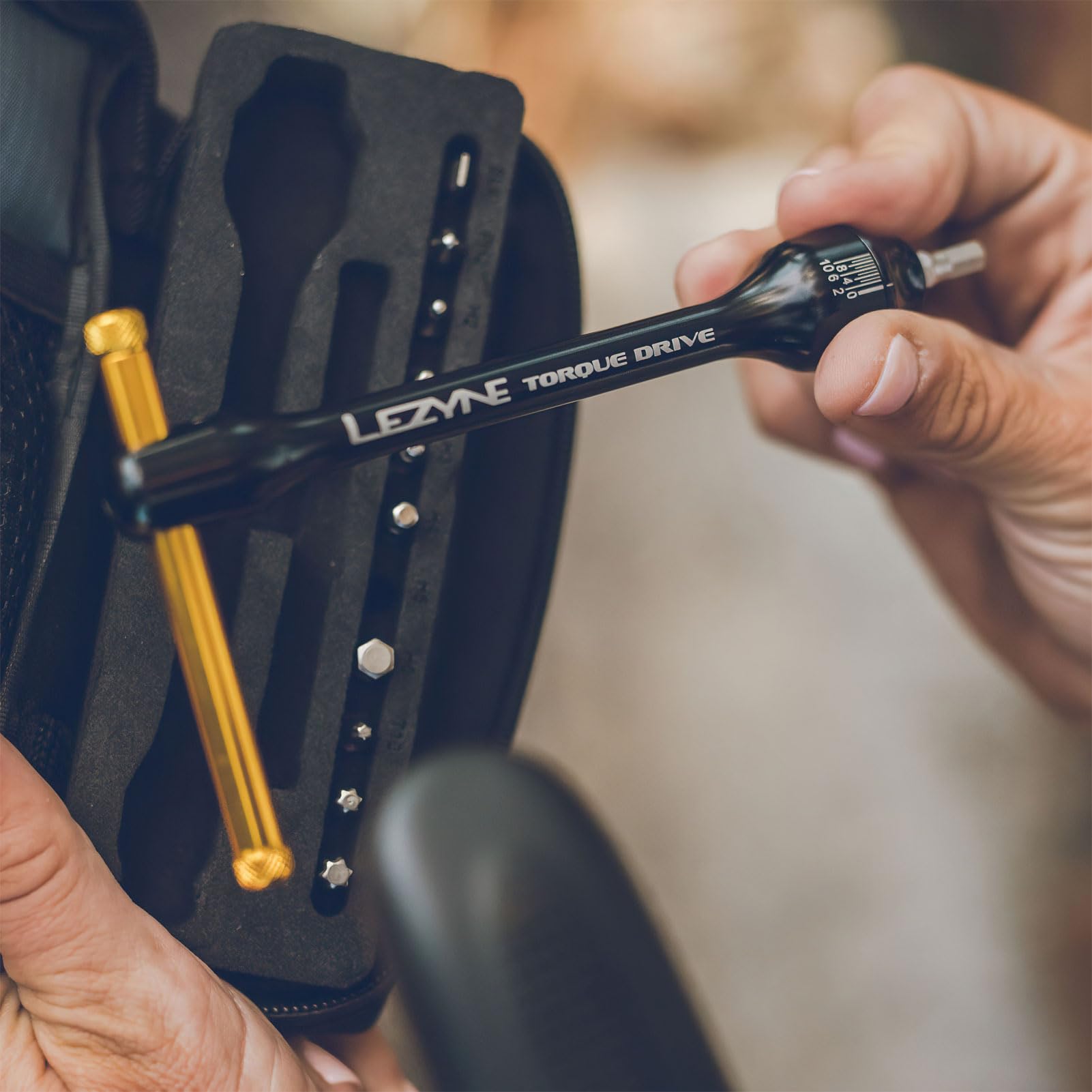 LEZYNE torque Drive with handle removed illustrating compact storage benefit