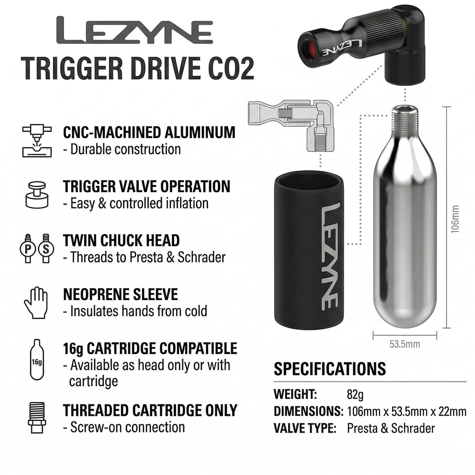 LEZYNE Trigger Drive attached to tire valve during roadside inflation for fast repair