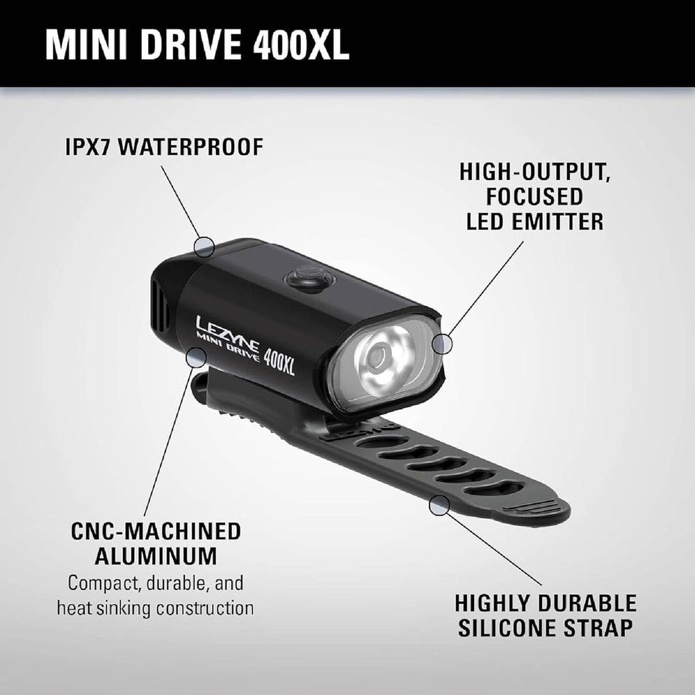 LEZYNE integrated USB stick plugged into port for cable-free recharging convenience