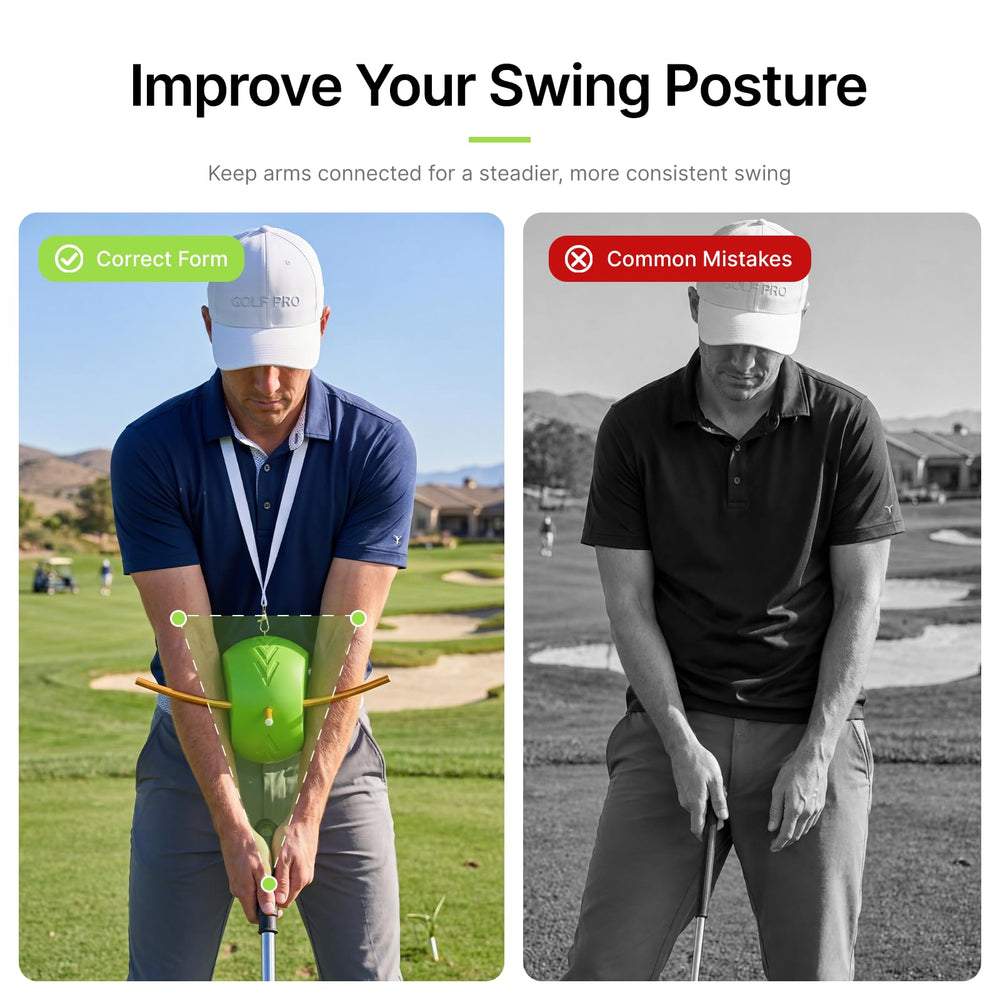 LI FITNESS in-use full swing drill reinforcing arm-body connection