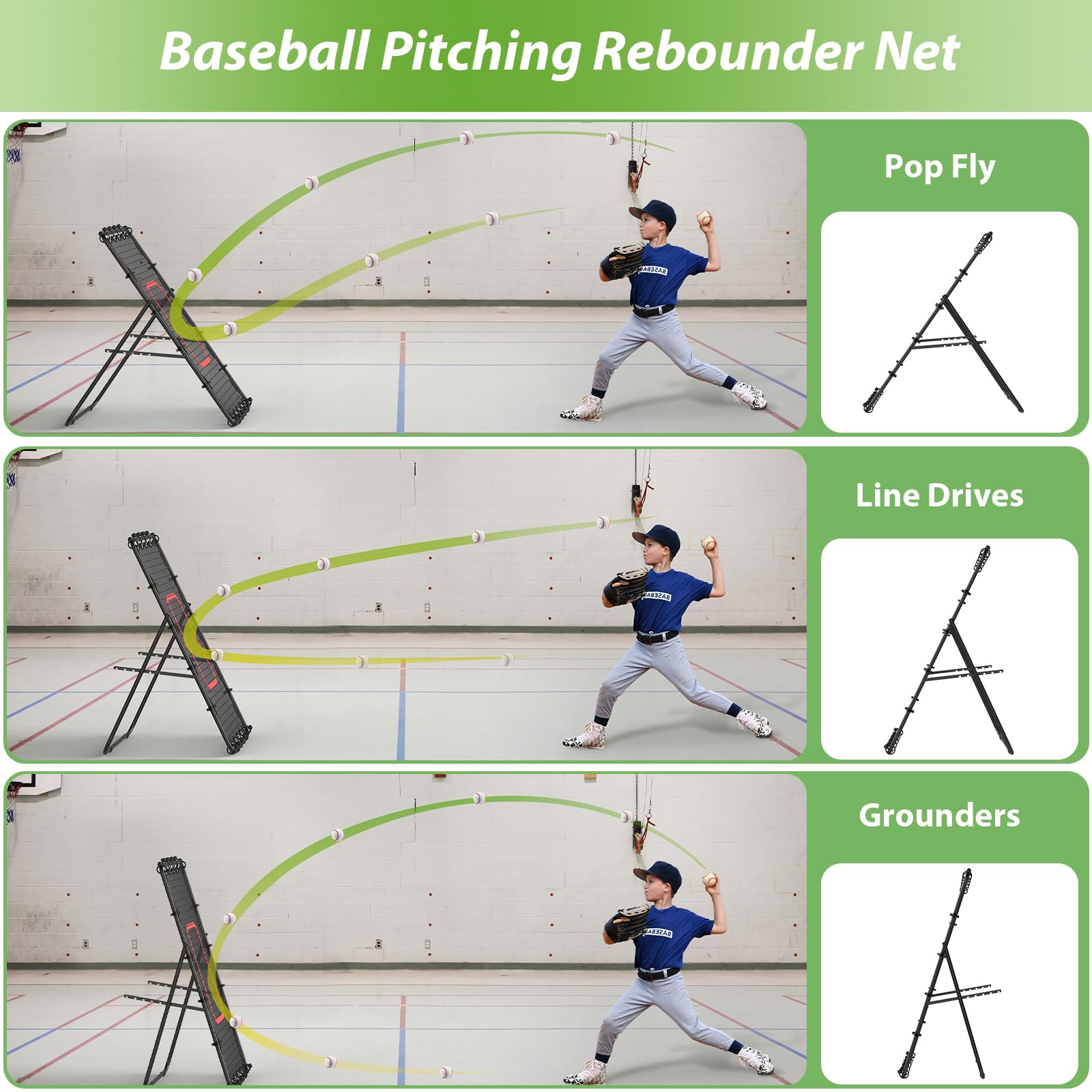 LIANTRAL rebounding for baseball fielding drills to boost reaction speed