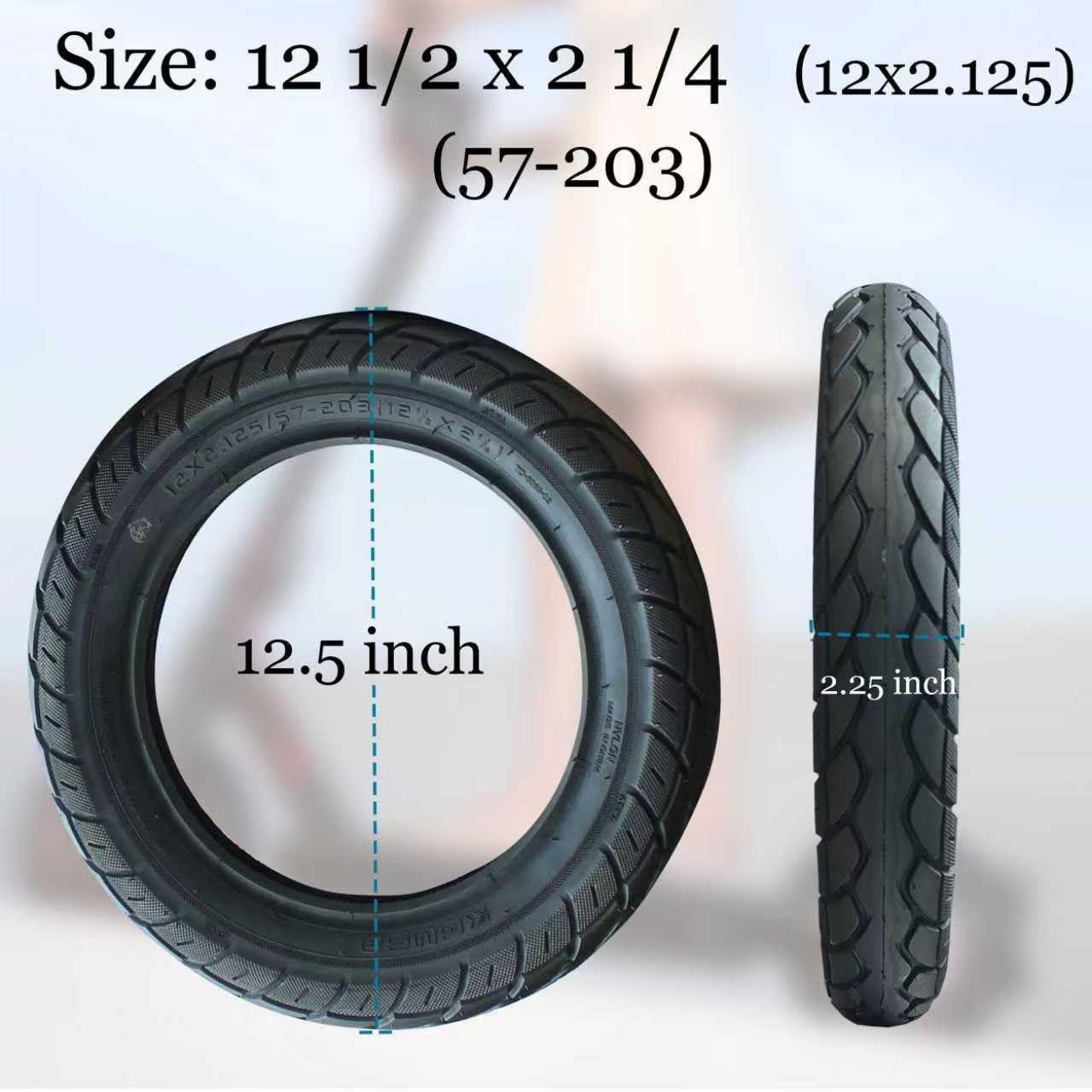Libereco close-up of tire tread highlighting anti-slip zigzag grooves for grip