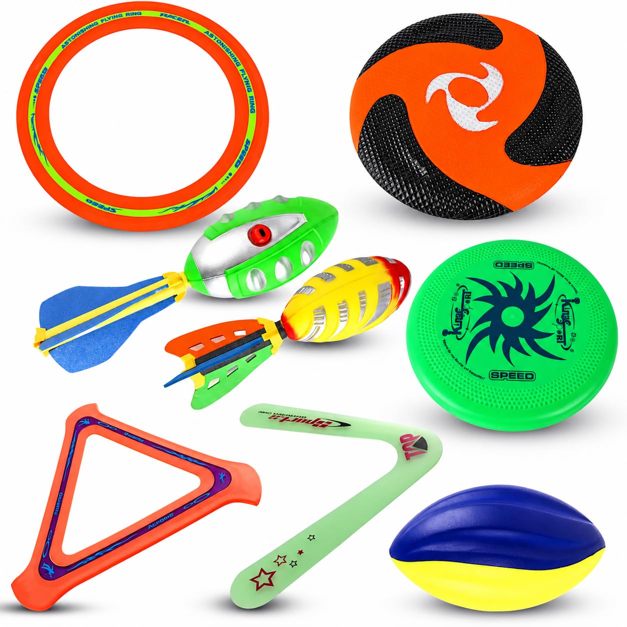 Liberty Imports front packaging showing full 8-in-1 play set and portability benefit