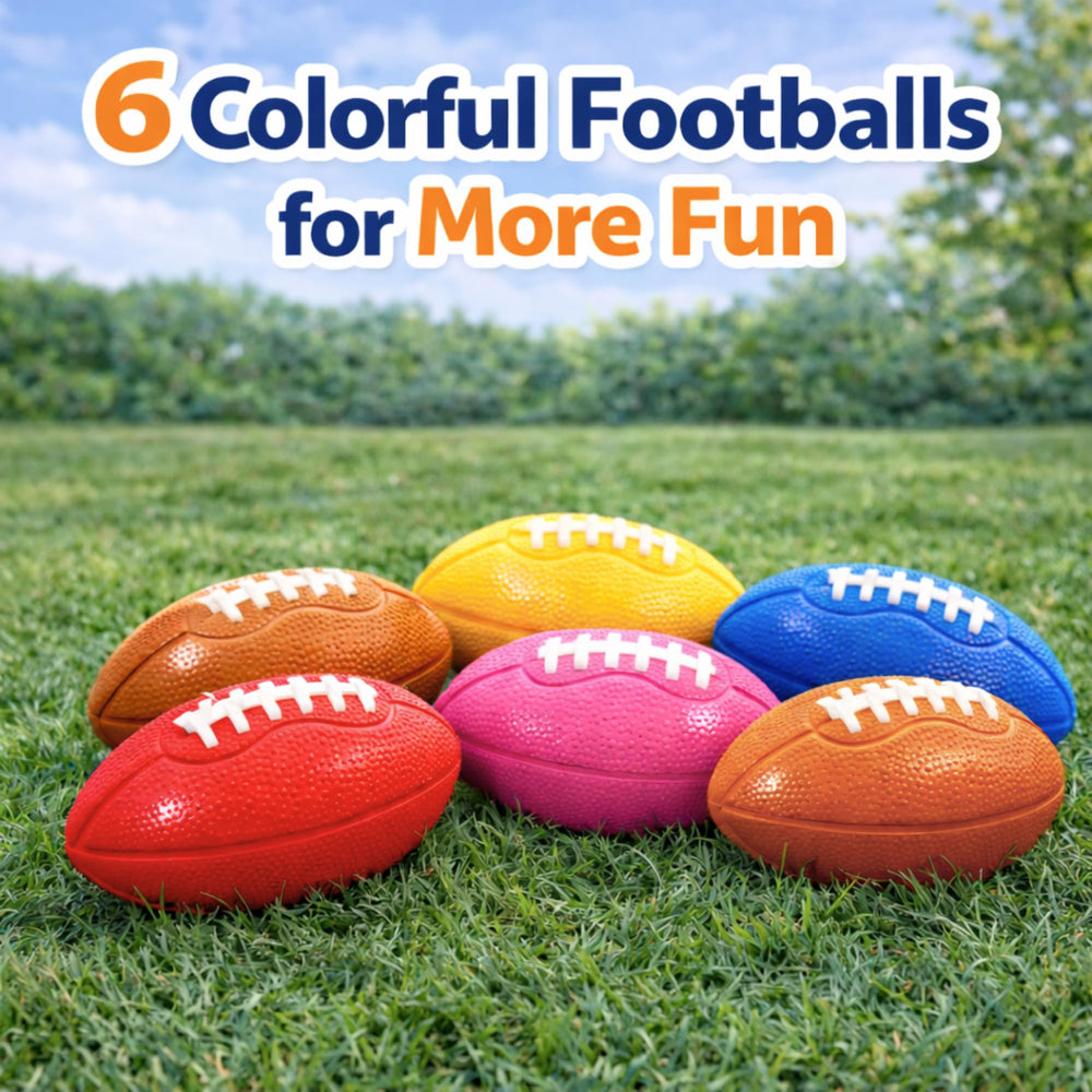 Liberty Imports foam football used inside a playroom for low-impact indoor play