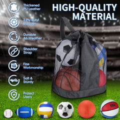 Libima basketball and soccer side-by-side demonstrating official sizes