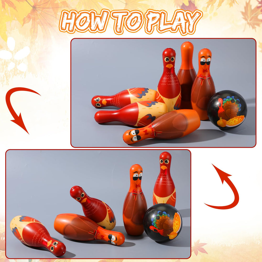 Libima bowling set in use with children rolling balls and developing coordination outdoors