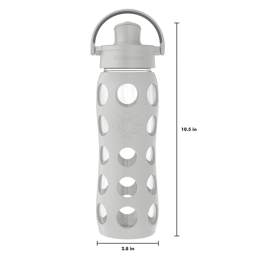 Lifefactory bottle on dishwasher top rack, simple dishwasher-safe cleaning benefit