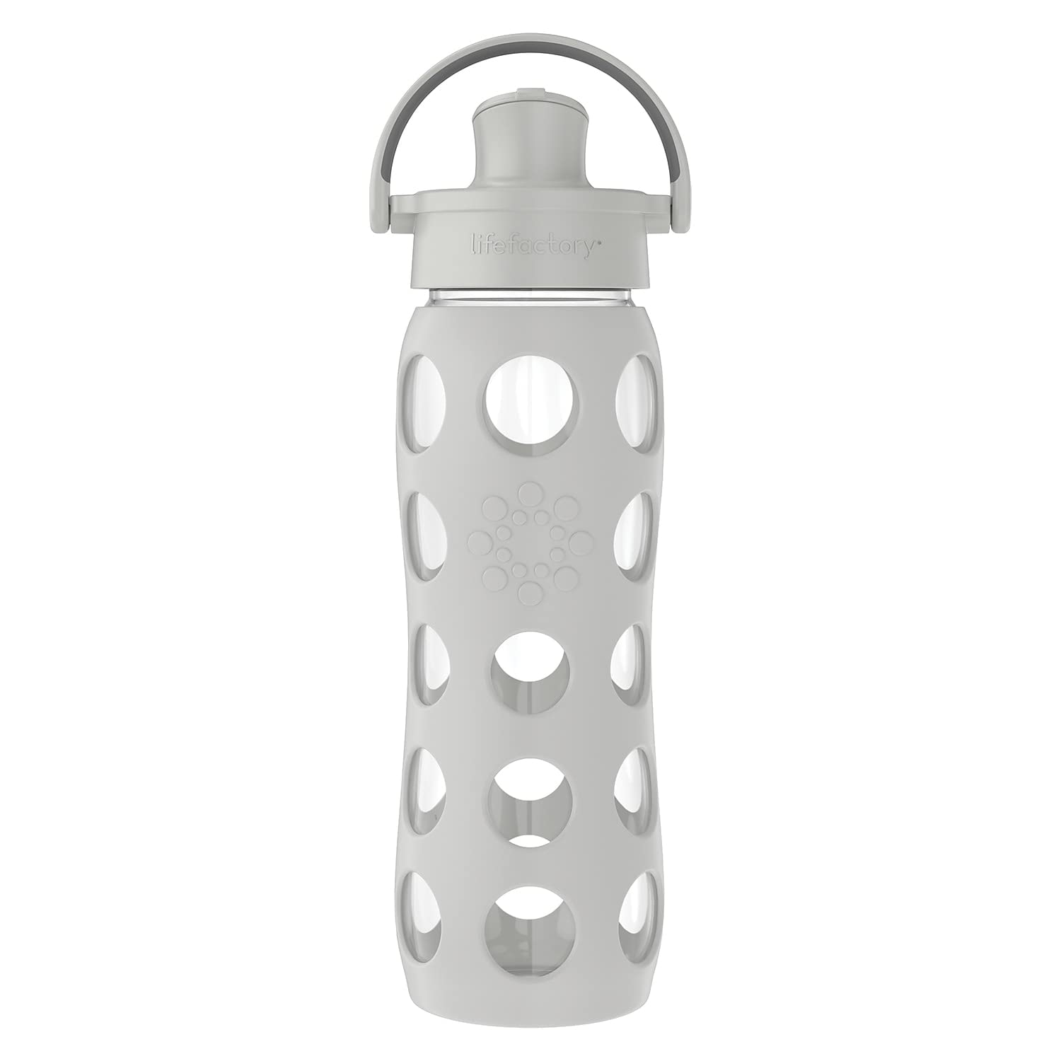Lifefactory wide mouth filled with ice and citrus, easy to add fruit benefit
