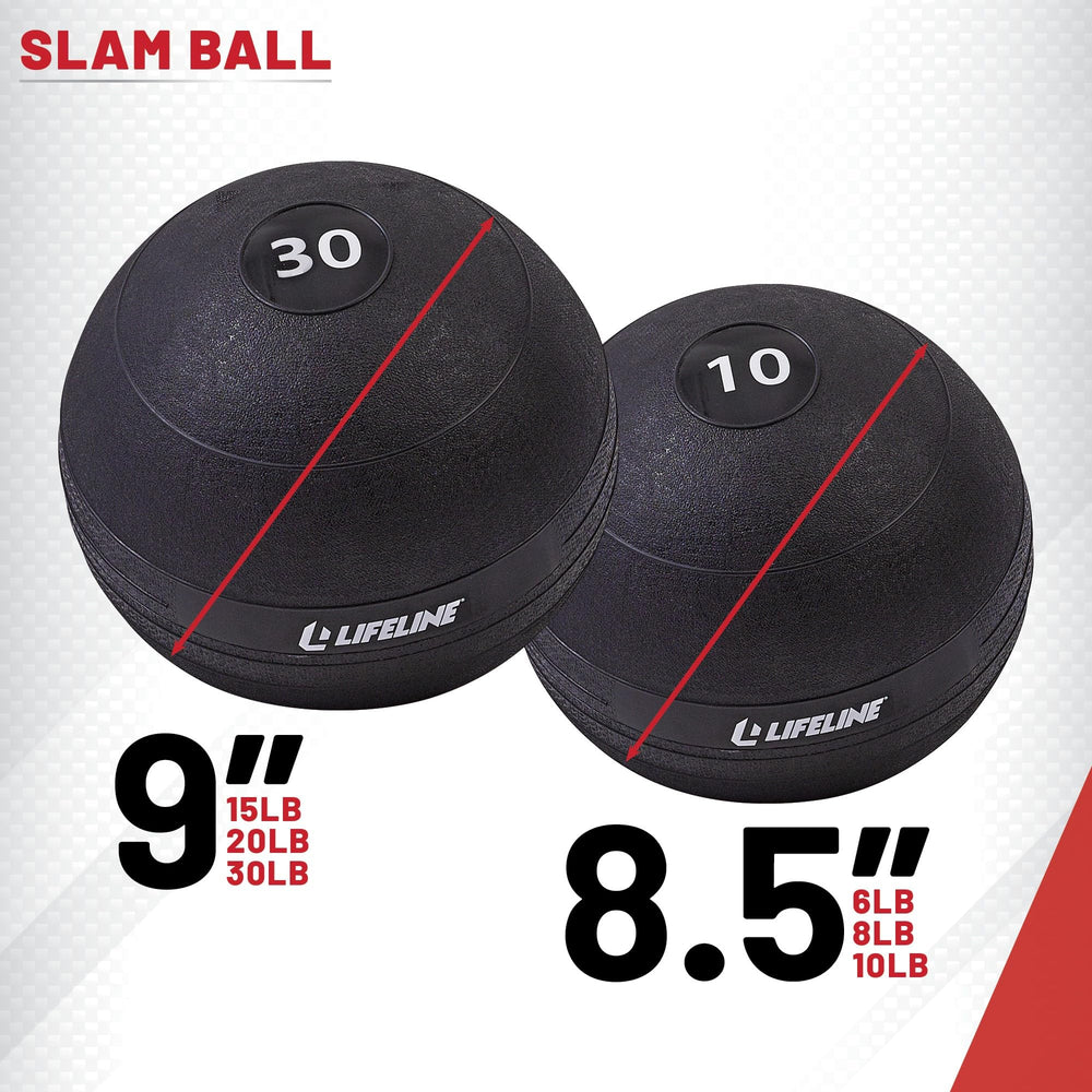 Lifeline slam ball close-up texture view offering enhanced grip and secure handling benefit