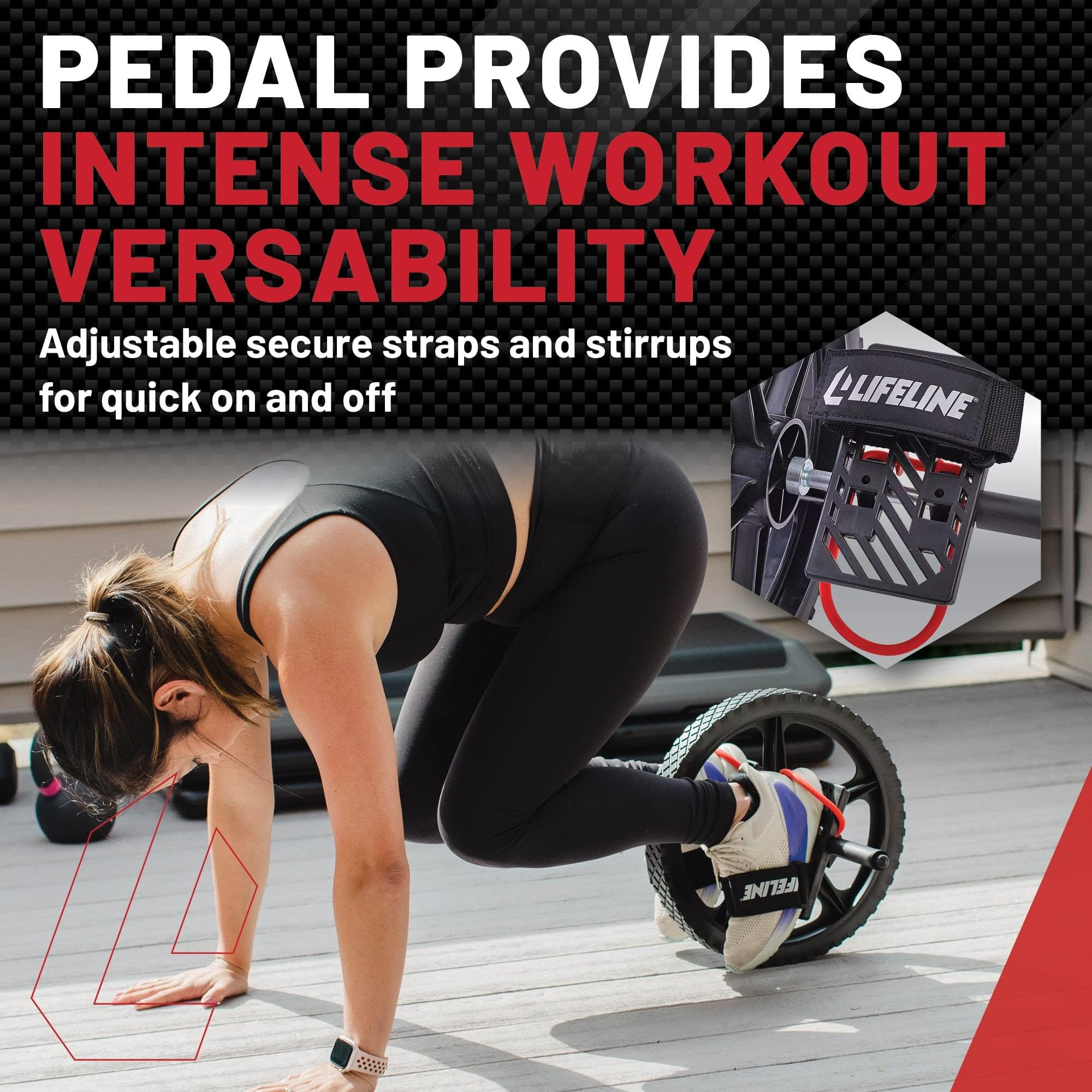 Lifeline Power Wheel in use performing rollout to build core stability