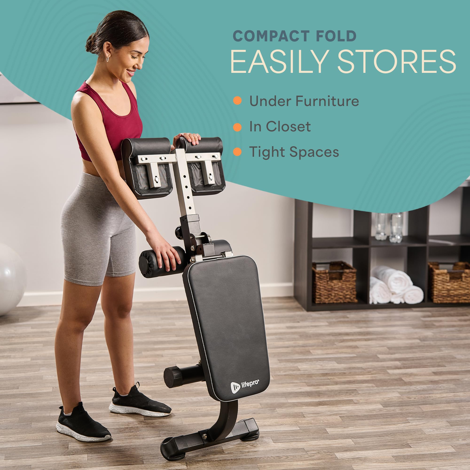 LifePro SculptTrainer in a home gym setting showing versatile use and minimal footprint