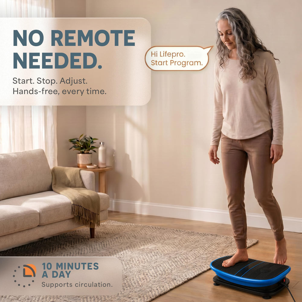 Lifepro Vibra Voice Thermo compact scale comparison under a bed indicating easy storage