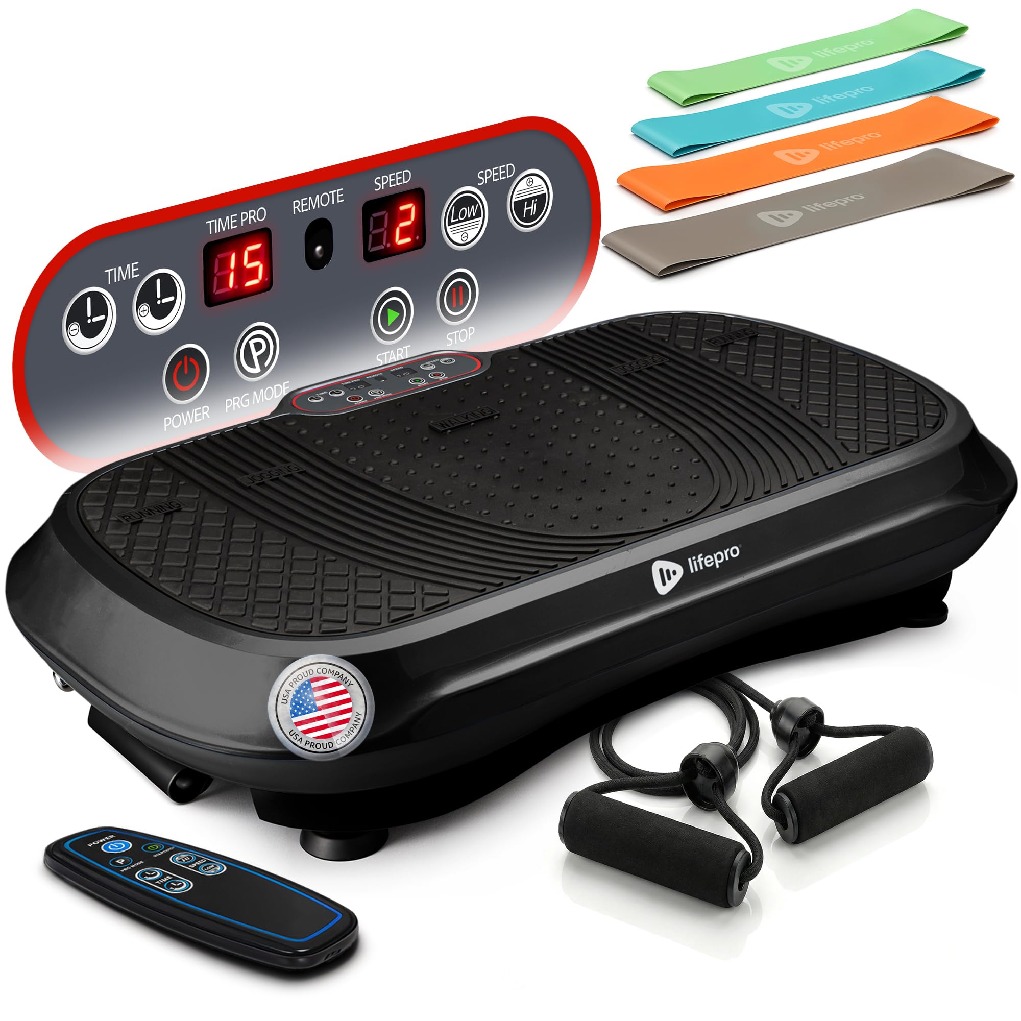 Lifepro Waver front view showing compact platform and stable base for convenient home workouts