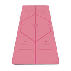 LIFORME classic yoga mat front view showing full alignment grid and stability benefits