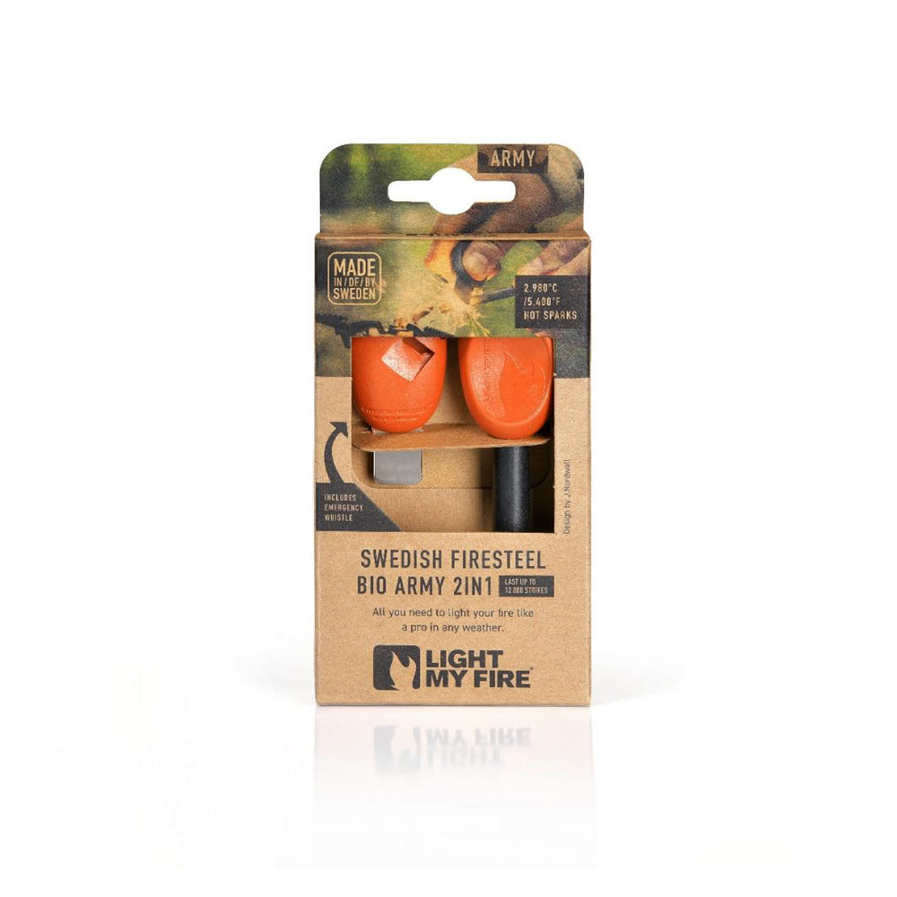 Light My Fire product label and logo showing Swedish-made quality and materials