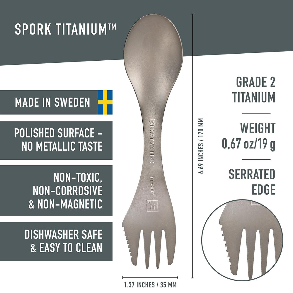 Light My Fire close-up of spork head highlighting polished spoon and fork tines