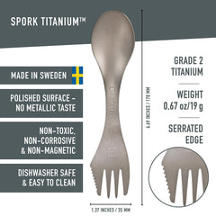 Light My Fire close-up of spork head highlighting polished spoon and fork tines