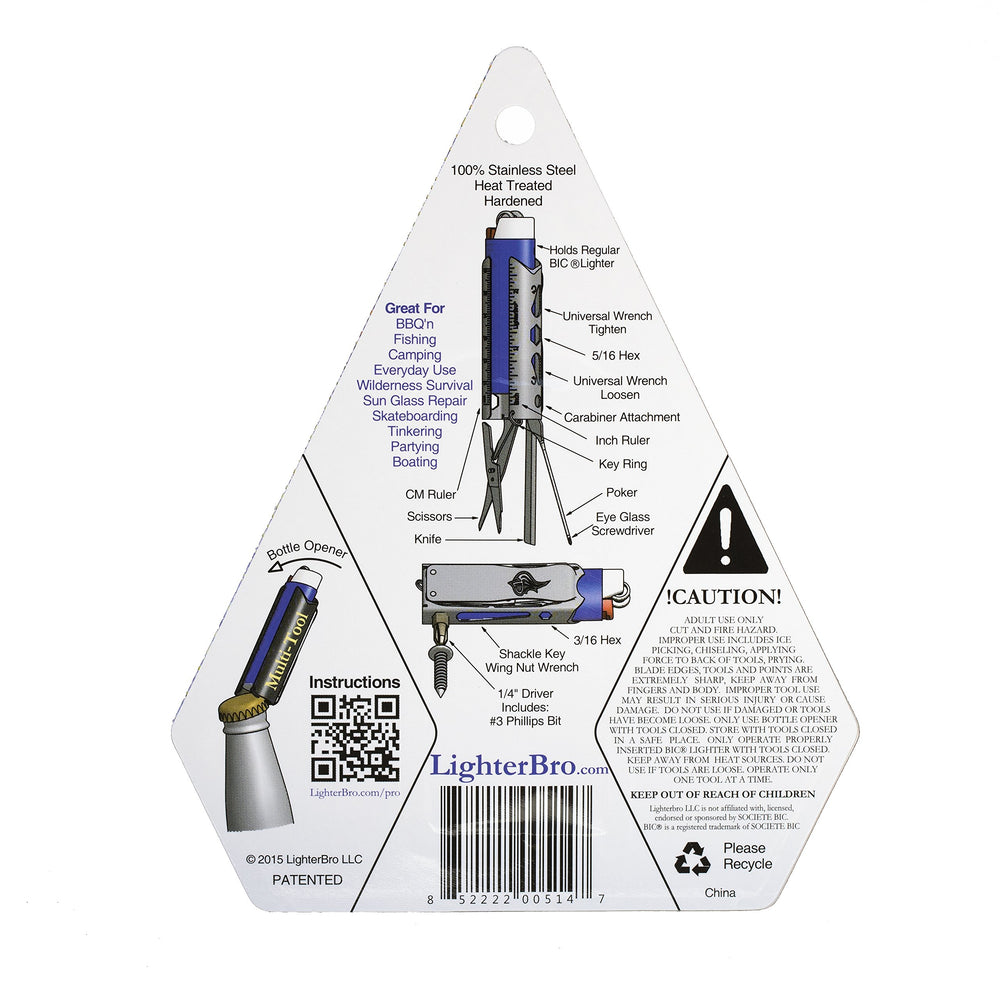 LighterBro ruler engraving detail for quick metric and standard measurements on the go