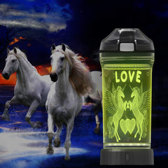 Lightzz 3D unicorn engraving detail producing bright illusion and visual appeal