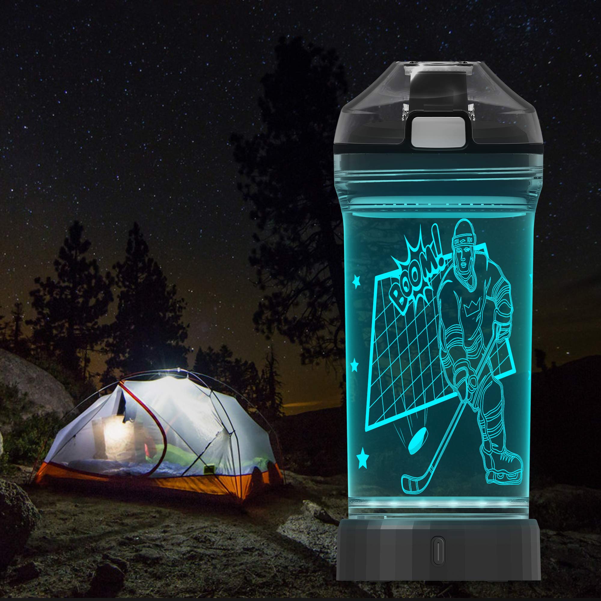Lightzz carry lanyard beside water bottle for size and portable convenience benefit