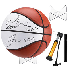 Liliful basketball front view showing two-color panels and brand display advantage