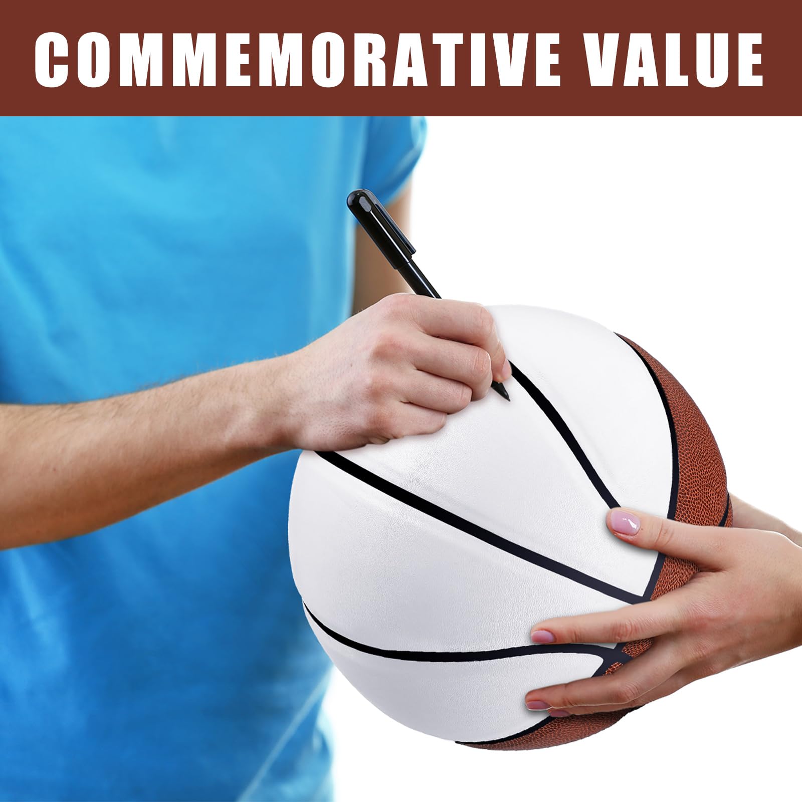 Liliful basketball held in hand to show regulation size 7 scale and authentic player feel