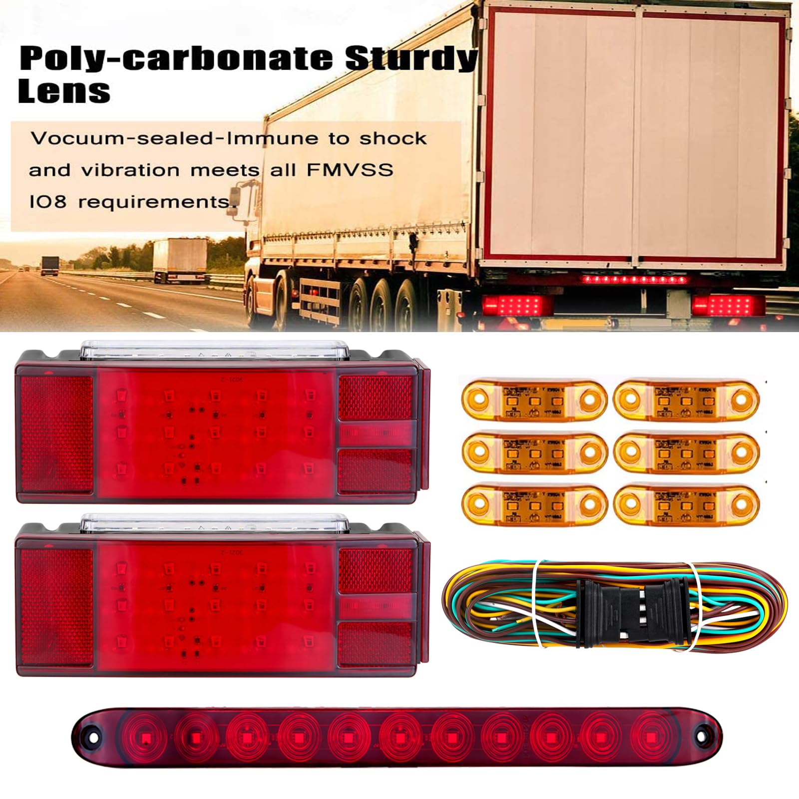LIMICAR set of six amber marker lights highlighting improved side visibility