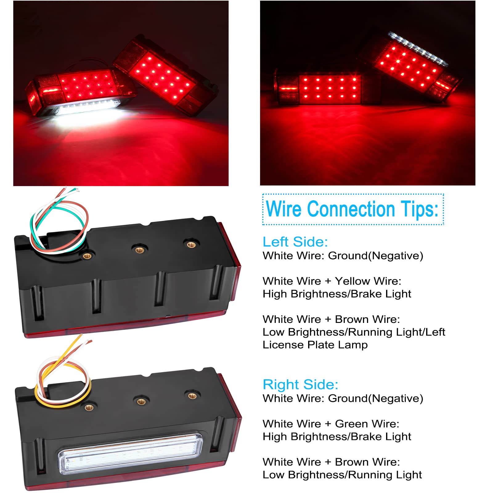 LIMICAR trailer lights installed on boat trailer demonstrating waterproof use