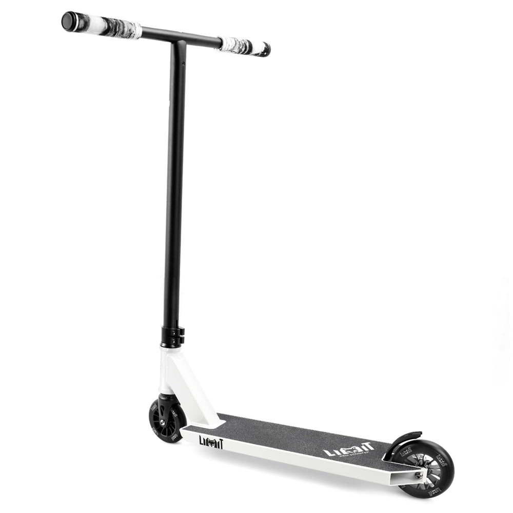 Limit scooter fork and clamp demonstrating reinforced impact resistance