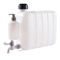 LIMUXCG front view of portable hand washing station showing compact design and portability