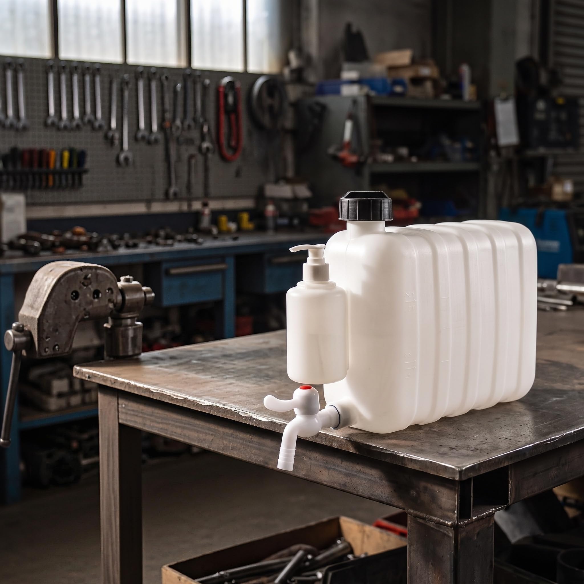 LIMUXCG size comparison with a standard water bottle showing compact transportability