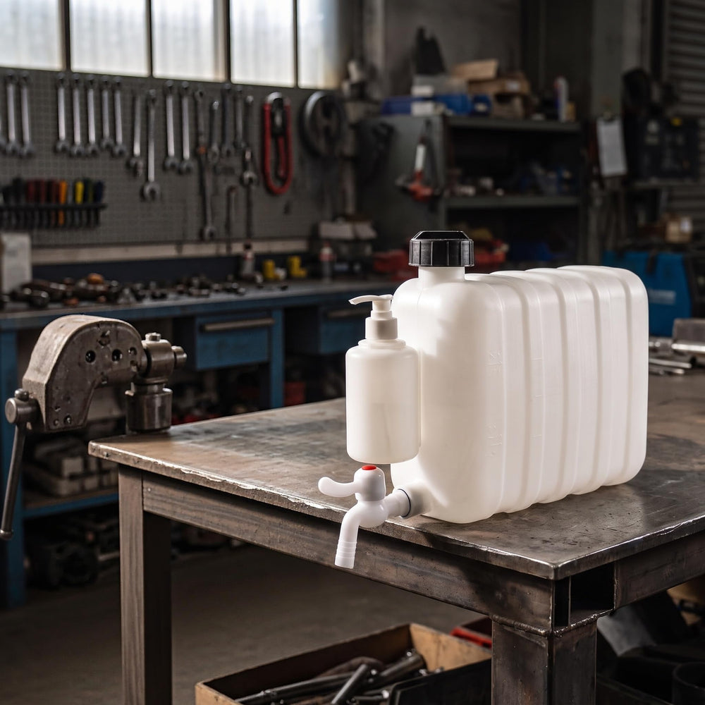 LIMUXCG size comparison with a standard water bottle showing compact transportability