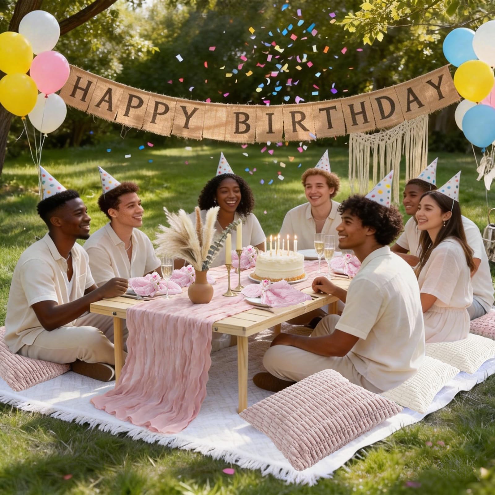 linastu lifestyle picnic setup at beach with blanket and linens, photogenic event styling