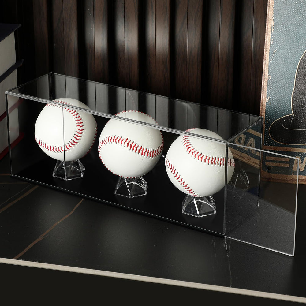 Lineshading sliding side cover open for easy access and secure ball placement